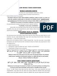 Amalan Kekayaan Doa Kekuatan Doa Mantra
