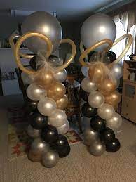 Maybe you would like to learn more about one of these? Gold Silver Black White Balloon Stand Black And Gold Party Decorations Gold Party Decorations Silver Party Decorations