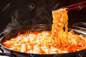 Maybe you would like to learn more about one of these? Spicy Rice Cake With Ramen Noodles With Cheese Served On Pan Stock Photo Picture And Royalty Free Image Image 117511055