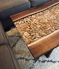 Coffee tables are usually the centrepiece of your living room or lounge space. Walnut Wine Cork Coffee Table Living Room Table Wood Coffee Etsy Wine Cork Table Wine Cork Cork Table