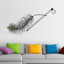 4.5 out of 5 stars. Decals Design Krishna Flute And Peacock Feather Wall Sticker Pvc Vinyl 70 Cm X 50 Cm Multicolour Amazon In Home Improvement