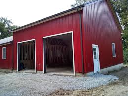 Can a pole barn garage be attached to a house? White Overhead Door Trim Post Frame Building Overhead Door Attica