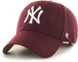 Amazon Com 47 Brand New York Yankees Mvp Cap Dark Maroon Clothing In 2020 New York Cap Ny Hat Yankees Hat