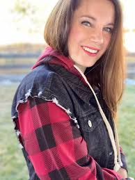 Just Checking Jacket- Black and Burgundy