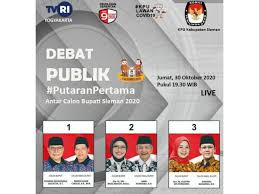 Pilkada sleman 2020 diikuti tiga pasangan calon bupati dan wakil bupati. Begini Kata Jcw Terkait Debat Pilkada Di Sleman