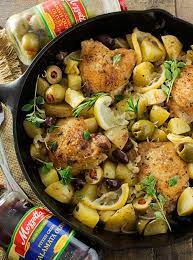 Cook 3 or 4 minutes or until browned, turning once. One Pan Mediterranean Braised Chicken With Olives The Chunky Chef