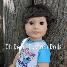 OOAK Custom Boy American Girl Doll Colton Black Hair Brown Eyes Darkest  Skin Tone Sonali Mold Freckles