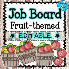 Maybe you would like to learn more about one of these? Fruit Themed Classroom Job Bulletin Board Editable By Element Of Fun