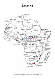 Lesotho map and satellite image. Lesotho On Map Of Africa