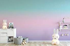 Mermaid Lagoon Ombre Wallpaper Removable Wallpaper Peel And Stick Wallpaper Unpasted Wallpaper Pre Pasted Wallpaper Purple Girls Room Ombre Wallpapers Ombre Painted Walls