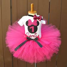 Hot Pink Minnie Mouse First Birthday Outfit Hot Pink Minnie Mouse Party Min Minnie Mouse Theme Party Minnie Mouse First Birthday Minnie Mouse Birthday Outfit