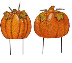 Get it as soon as tomorrow, may 28. Pumpkin Decoration For Fall Garden Stake Decor Metal Flat Pumpkins For Autumn Fall Thanksgiving Harvest Halloween Home Decor Orange C Patio Lawn Garden Outdoor Decor Olharcidadao Com Br