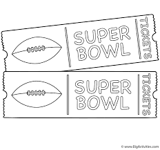 Color by number printable coloring pages for kids. Super Bowl Game Tickets Coloring Page Super Bowl