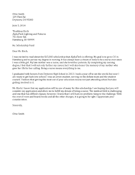Scholarship Application Letter Example Letter