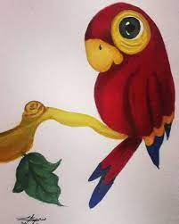 cute bird water colour drawing colorful drawings cute birds drawings