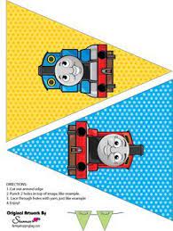 Thomas Tank Printable Party Banner Party Decorations Il Trenino Thomas Idee Per Il Compleanno Primo Compleanno
