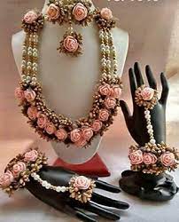 Whether it's an original necklace or a stunning charm bracelet. Orange Gota Patti Flower Jewellery Set Women Girls Haldi Baby Shower Godbharai Ebay