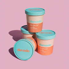 Denada Ice Cream Is Bringing The Flavor With These Colorful Pints Ice Cream Packaging Sugar Free Ice Cream Ice Cream Design