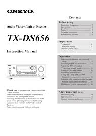 Onkyo Tx Ds656 Users Manual Manualzz Com