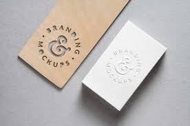 Download Free Embossed Business Card Mockup Mockuptree