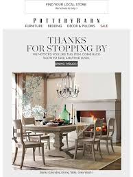 Featuring a grey wood finish with distressed edge detail, this round dining table adds a subtle elegance to your kitchen. Pottery Barn Let Us Make Your Day Are You Still Interested Milled