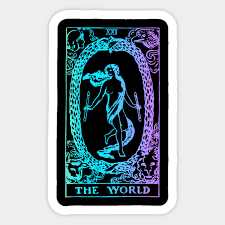 The world tarot love meaning signals a feeling of completion and happiness. The World Tarot Card Tarot Sticker Teepublic