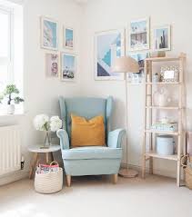 The Pop Of Colour With The Strandmon Wing Chair Really Lifts This Living Room It S Bright Fun And Very Invitin Ikea Living Room Home Decor Living Room Chairs