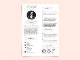 Here Is Free Curriculum Vitae Template With Minimalist Design For Your Next Job Opportunity With Its Help Your Cv Will Stand Out Among Others With A Minimal L