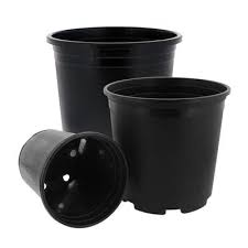 8 inch azalea plastic nursery pots , (qty 13), green nursery pots. Plant Pots