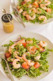 King Prawn And Rocket Salad Recipe Rocket Salad Prawn Salad Salad