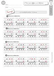 On y commence les tables de 6 à 9. Ce2 Exercices Corriges Technique Operatoire De La Multiplication