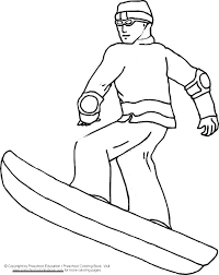 Posted in coloring for boys. Snowboard 143817 Transportation Printable Coloring Pages