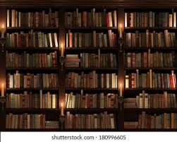 Bibliothek. Nahtlose Textur. Hintergrund. Geheimnisvolle Bibliothek:  Stockillustration 180996605 | Shutterstock