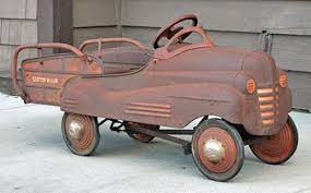 When The Car Made Its Appearance The Pedal Car Soon Followed Pedal Car History Goes Back To The 1890s Toy Pedal Cars Vintage Pedal Cars Pedal Cars