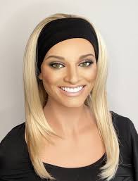 Premium Range Rooted Multi Tonal Blonde Medium Length Headband Wig/ Gym  Wig/ Sports Wig/ Headband Wig/ Physical Wig