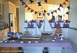 Nautical baby shower decorations for boy, ahoy its a boy baby shower decorations party supplies kit by homond, unique nautical themed paper fans cake topper. Ahoy It S A Boy Baby Shower The Lilypad Cottage