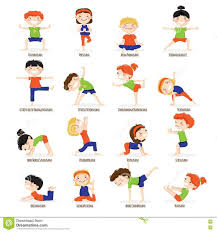 Caarton Kids Yoga Poses Yoga Cartoon Yoga For Kids