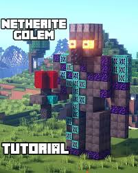 Minecraft Netherite Golem Tutorial Minecraft Blueprints Minecraft Construction Minecraft Creations
