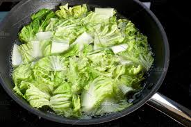 Chinese Cabbage Chopped In Boiled Pan In 2020 Chinese Cabbage Cabbage Healthy