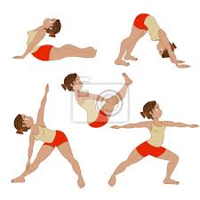 Illustration of a man practicing yoga pose in the letter g against white background. Set With Woman Exercising Different Yoga Poses Leinwandbilder Bilder Haltung Position Yoga Myloview De