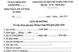 Xác nhận giấy đi đường. Ha Ná»™i Thá»'ng Nháº¥t Máº«u Giáº¥y Ä'i Ä'Æ°á»ng Cho TrÆ°á»ng Há»£p Ä'á»§ Ä'iá»u Kiá»‡n LÆ°u Thong