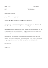 In addition, some training in business management is necessary for senior fashion designers. New Hair Stylist Cover Letter Templates At Allbusinesstemplates Com