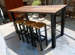 Brocantetendance Fabrication Sur Mesure Creation Metal Bois Table A Manger Console Table Haute Cuisine Table Mange Debout