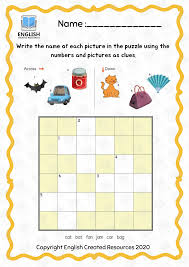 Fun free halloween printables to keep kids entertained indoors, including crosswords, word searches, coloring pages and more. Kindergarten Crossword Puzzle