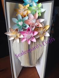 Vase Book Folding Pattern Book Folding Patterns Book Page Crafts Book Folding