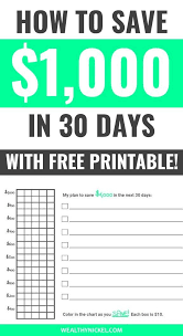 30 Day Money Saving Challenge 10 Ways To Save 1 000 In A