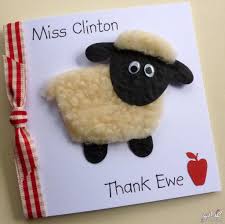 كارت تهنئة بعيد الاضحى افكار جديدة لعمل خروف العيد يدويا handmade thank you cards back to school crafts teacher thank you