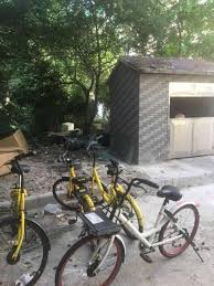 Image result for 共享單車 垃圾場