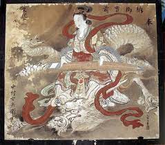 benzaiten dragon painting nakamura tn japanese art japanese painting buddha art