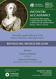 Giovedì 03.04.2025 – Rovigo nel secolo dei lumi – Accademia dei Concordi